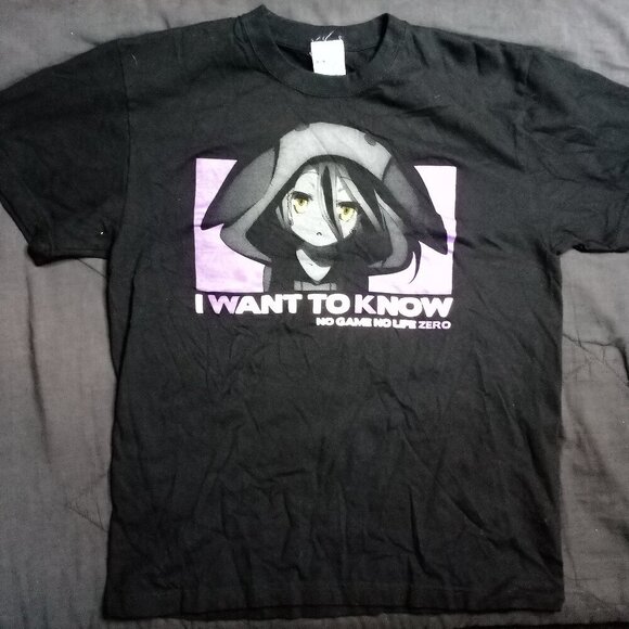 No Game No Life Zero Schwi I Want To Know Anime Manga T-Shirt - Picture 2 of 6